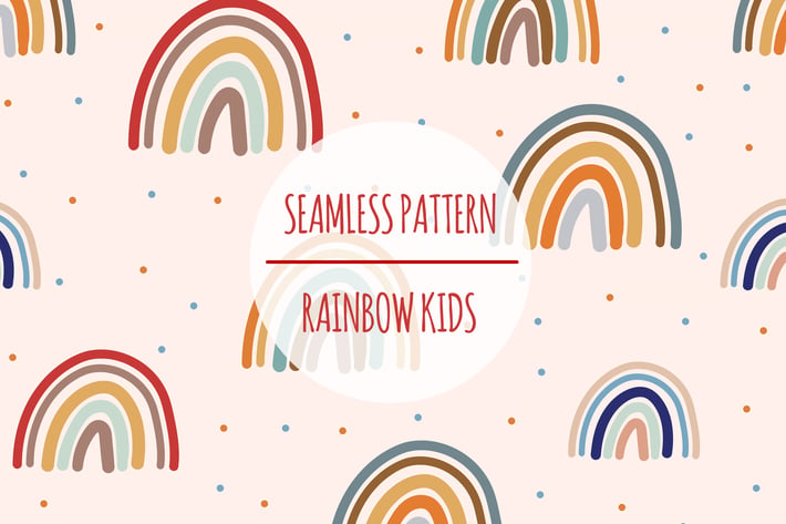 Rainbow Kids – Seamless Pattern