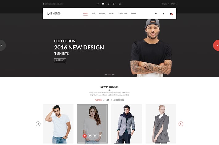 Mayfair - eCommerce PSD Template