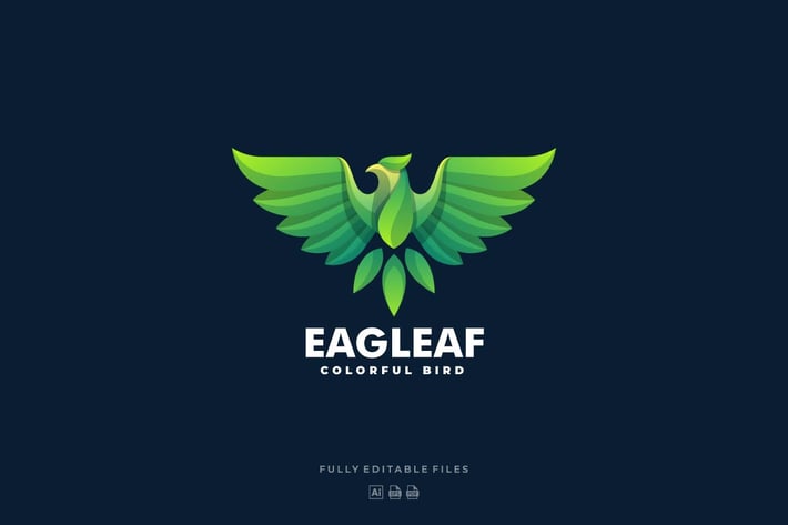Eagle leaf Colorful Logo