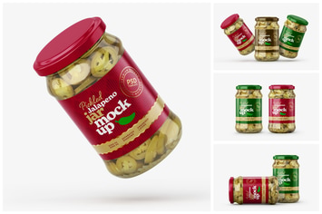 Pickled Jalapeno Jar Mockup Set