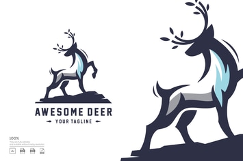 Awesome Deer Logo design