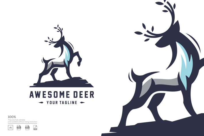 Awesome Deer Logo design