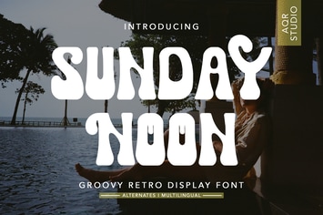 SundayNoon - Groovy Retro Display Font