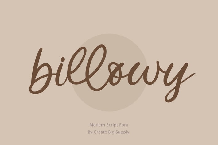 Billowy - Handwritting Script Font