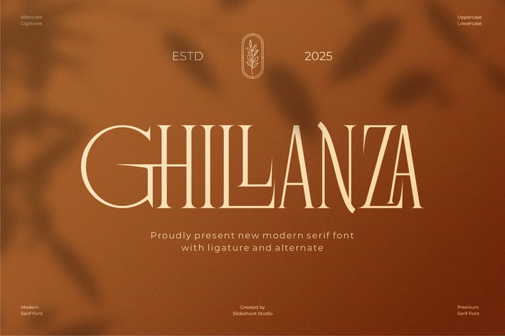 Ghillanza || Modern Serif Font