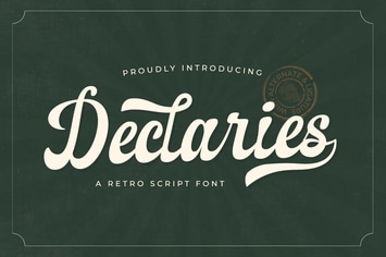 Declaries - A Retro Script Font