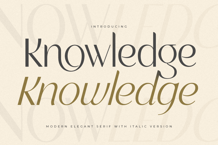 Knowledge - Modern Elegant Serif