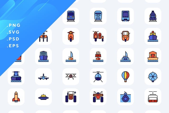 50 Transportation Icons