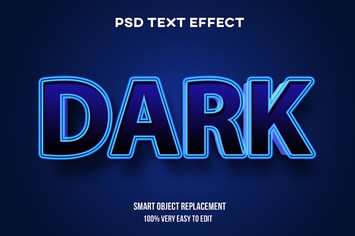 Dark blue text effect