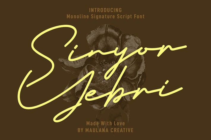 Sinyor Yebri Signature Script Font