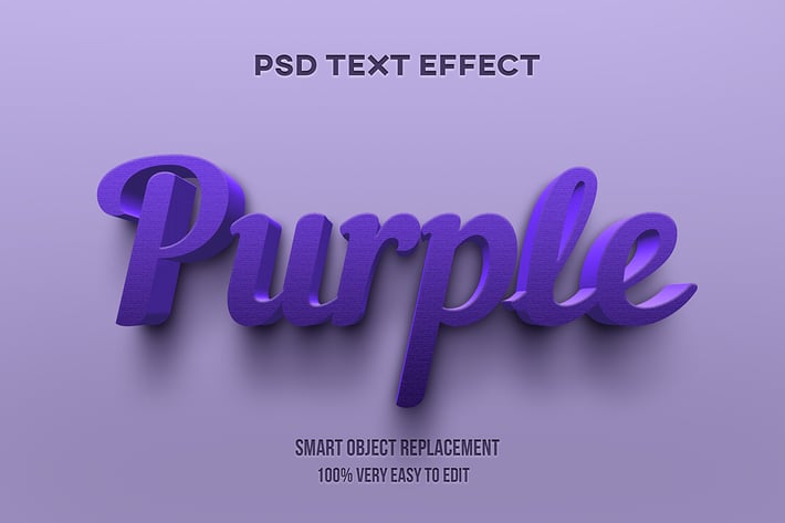 Purple texture text effect