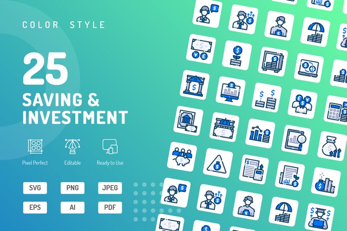 Saving & Investment Color Icons
