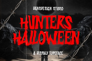 Hunters Halloween Horror Marker Display Font