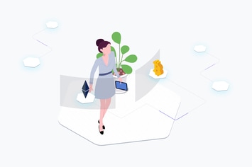 Exchange Cryptocurrency Isometric Illustration