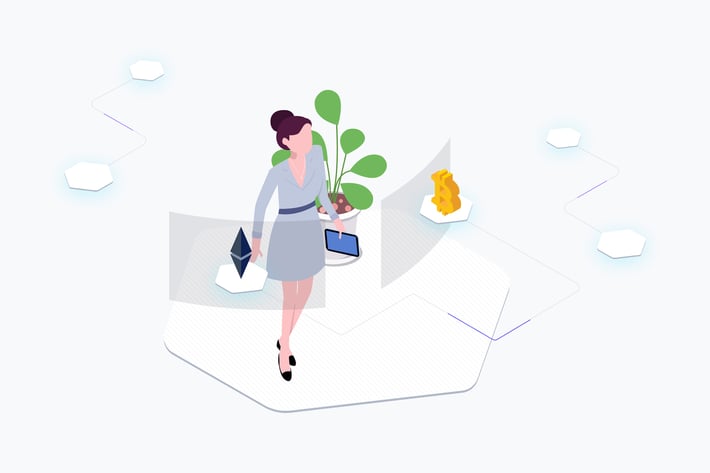 Exchange Cryptocurrency Isometric Illustration