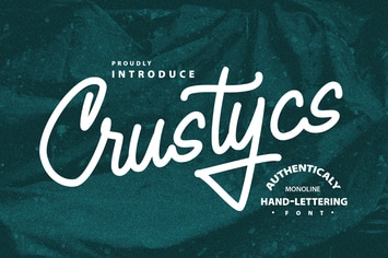 Crustycs | Monoline Hand-Lettering Font