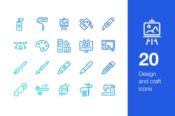20 Design and craft icons