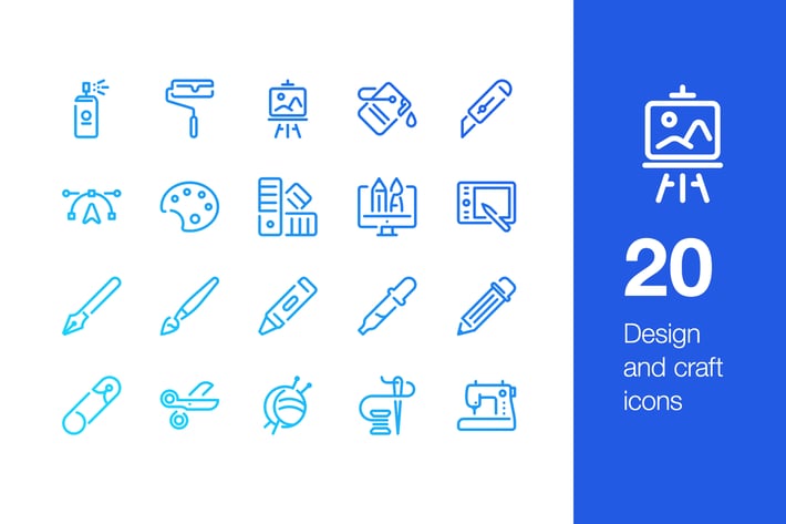 20 Design and craft icons