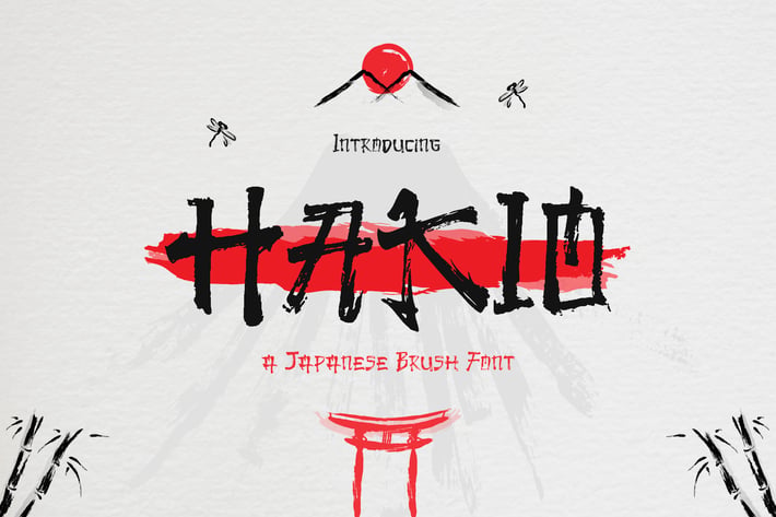 Hakio - Japanese Brush Font