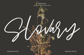 Slovary Script Font