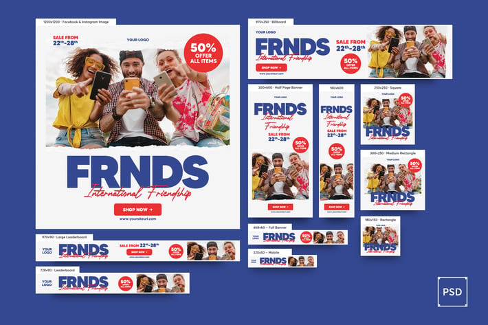 International Friendship Day Banners Ad
