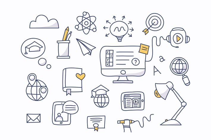 Online Education Doodles