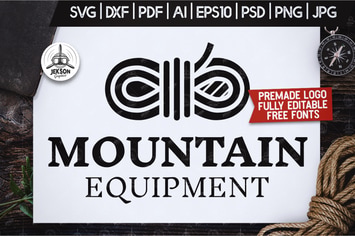 Retro Mountain Logo, Vintage Travel Custom Badge  