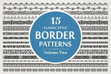 15 Vector Border Patterns Classic Style Volume 2