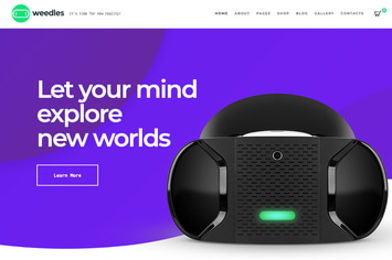  Weedles | Virtual Reality Landing Page & Store WP