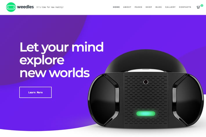  Weedles | Virtual Reality Landing Page & Store WP