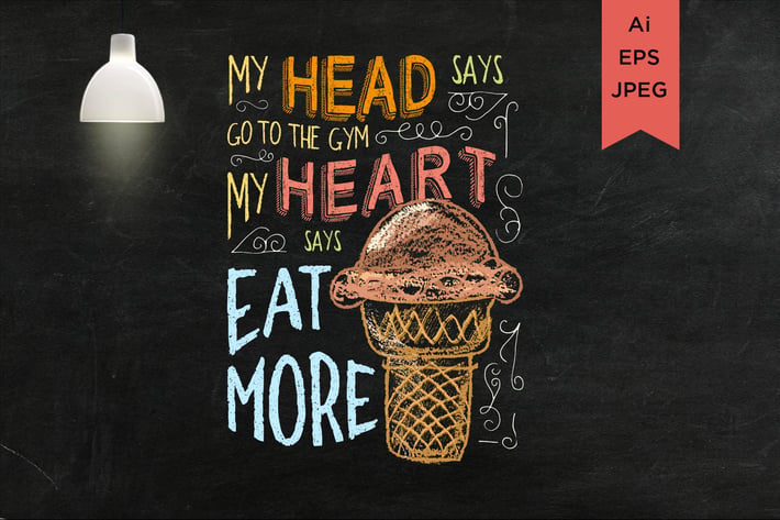 My Head Says go to Gym, my heart says eat more 