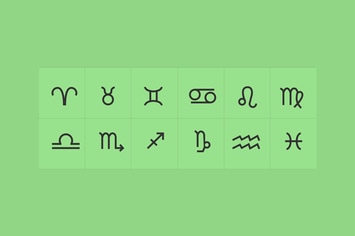 12 Horoscope Symbol Icons