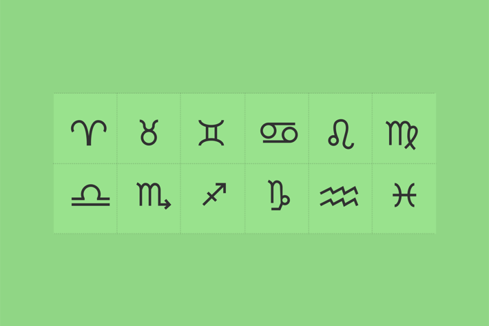 12 Horoscope Symbol Icons