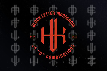 V Black Letter Monogram Logo Vol.3