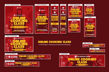 Online Cooking Class Banners Ad