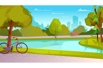 City Park - Illustration Background