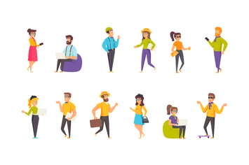 Hipsters Peopel Character Situation