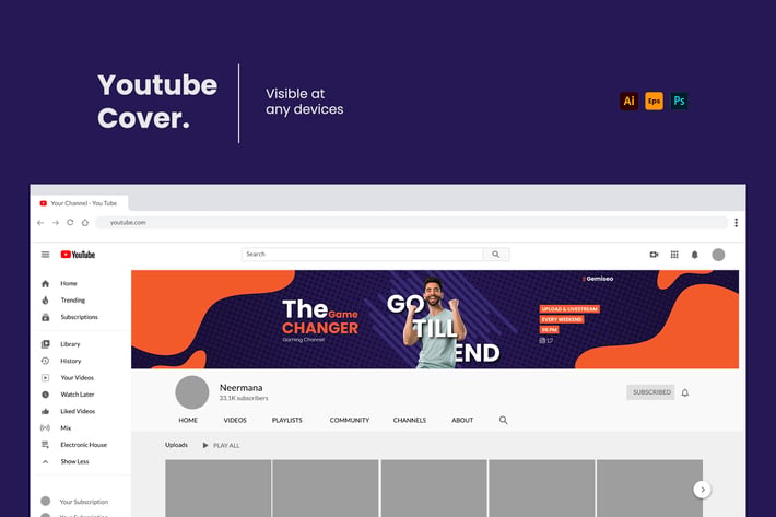  Youtube Cover Template V.1