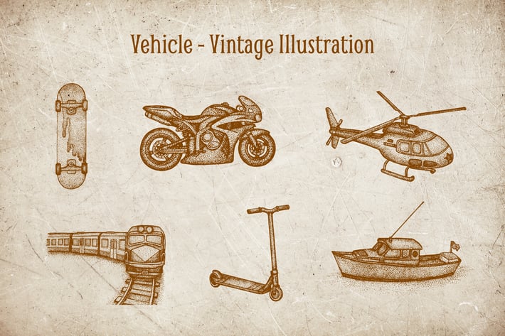 Vintage Illustration - Vehicle V.2