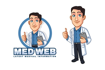 Cartoon Doctor - Medical Mascot Logo