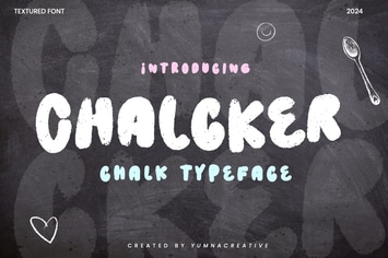 Chalcker - Chalk Brush Font