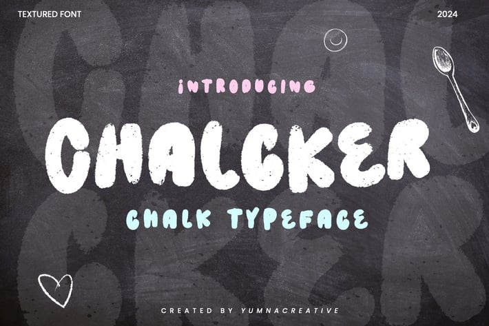 Chalcker - Chalk Brush Font