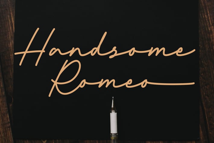 Handsome Romeo - Elegant Signature font