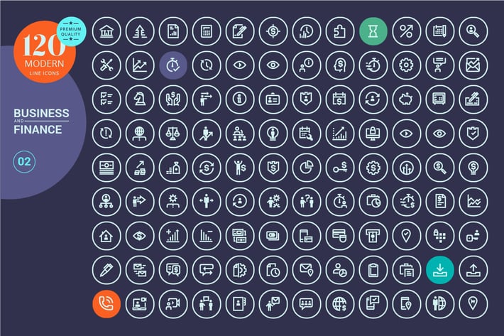 Business and Finance Line Icons