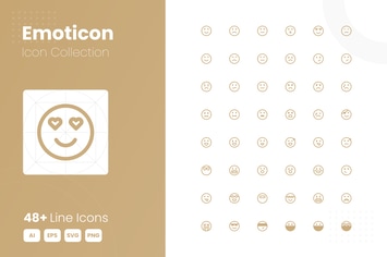 48 Emoticon Icon Collection
