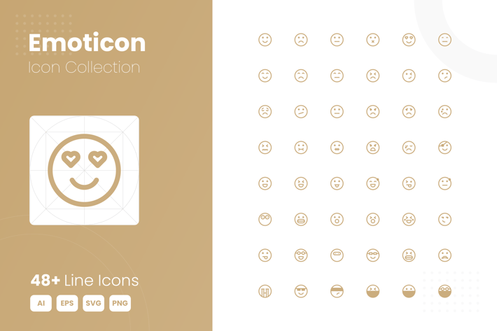 48 Emoticon Icon Collection