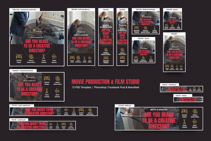 Movie Production & Film Studio Banners Ad