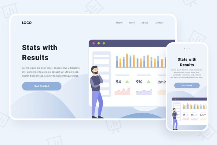 Stats With Results Illustration