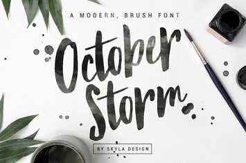 Modern brush font - October Storm