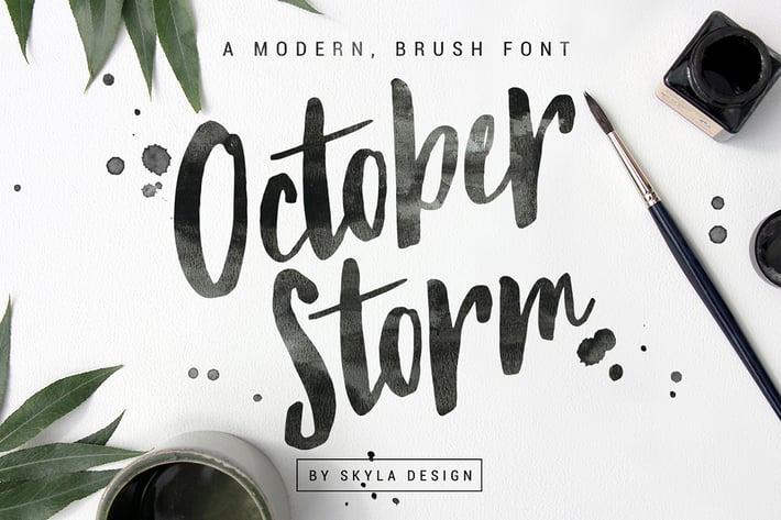 Modern brush font - October Storm